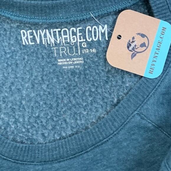 Hand Printed Upcycled Womens Large Snowman Snowflake Just Chill Sweatshirt - Picture 5 of 6